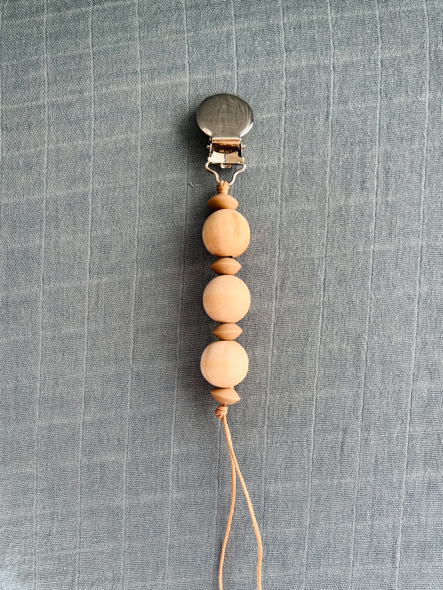 Pacifier Clip | Maple & Cappuccino Mini