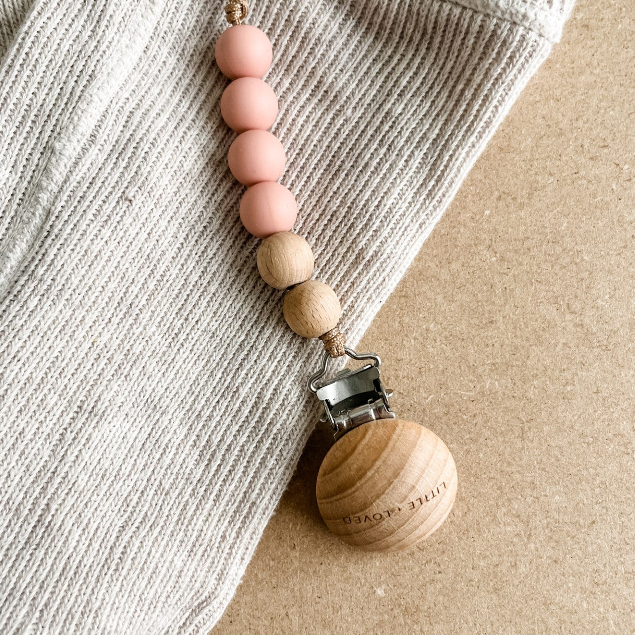 Pacifier Clip | Petal Pink Mini